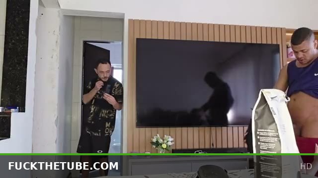 Wife Seduces Delivery Guy in Living Room While I Watch Intently